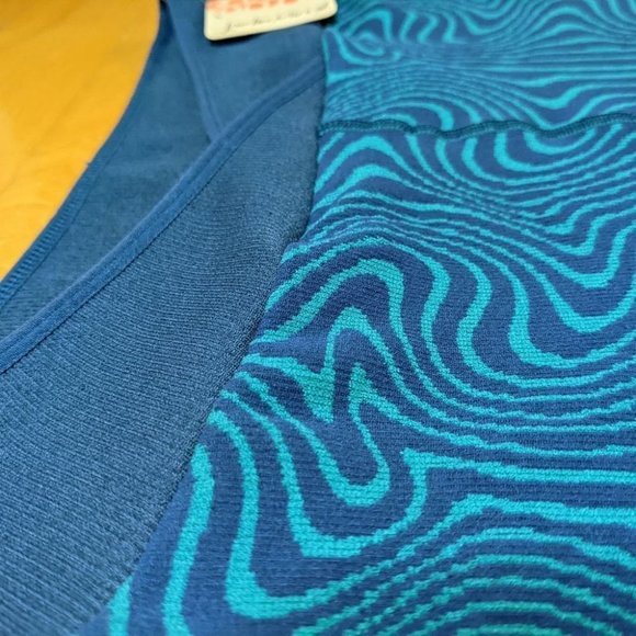 NEW FREE PEOPLE Throw Jacquard Biker Shorts Blue Medium II @V - Picture 4 of 11